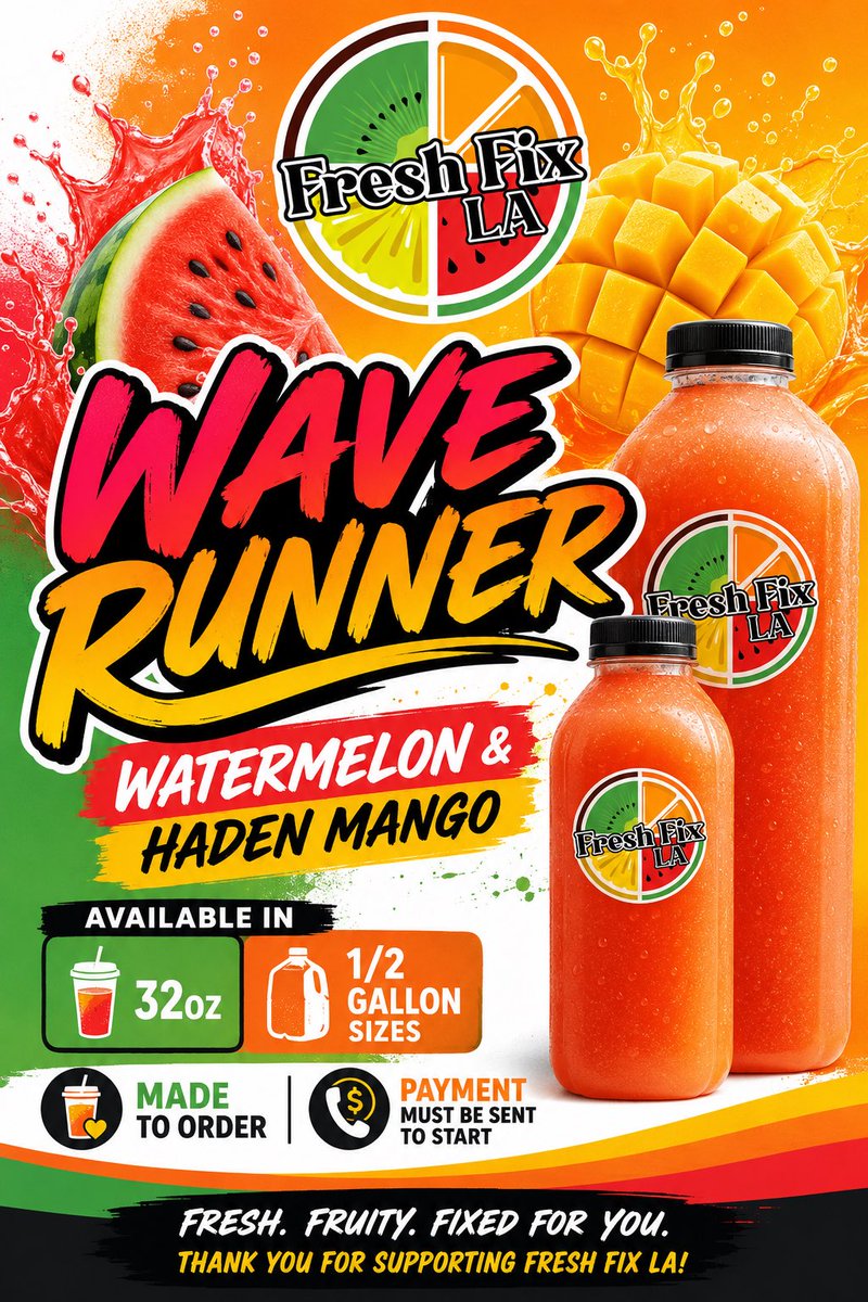 JointMasterNate's tweet photo. New Flavor Alert @FreshFixLA https://t.co/OohVqG1WsB