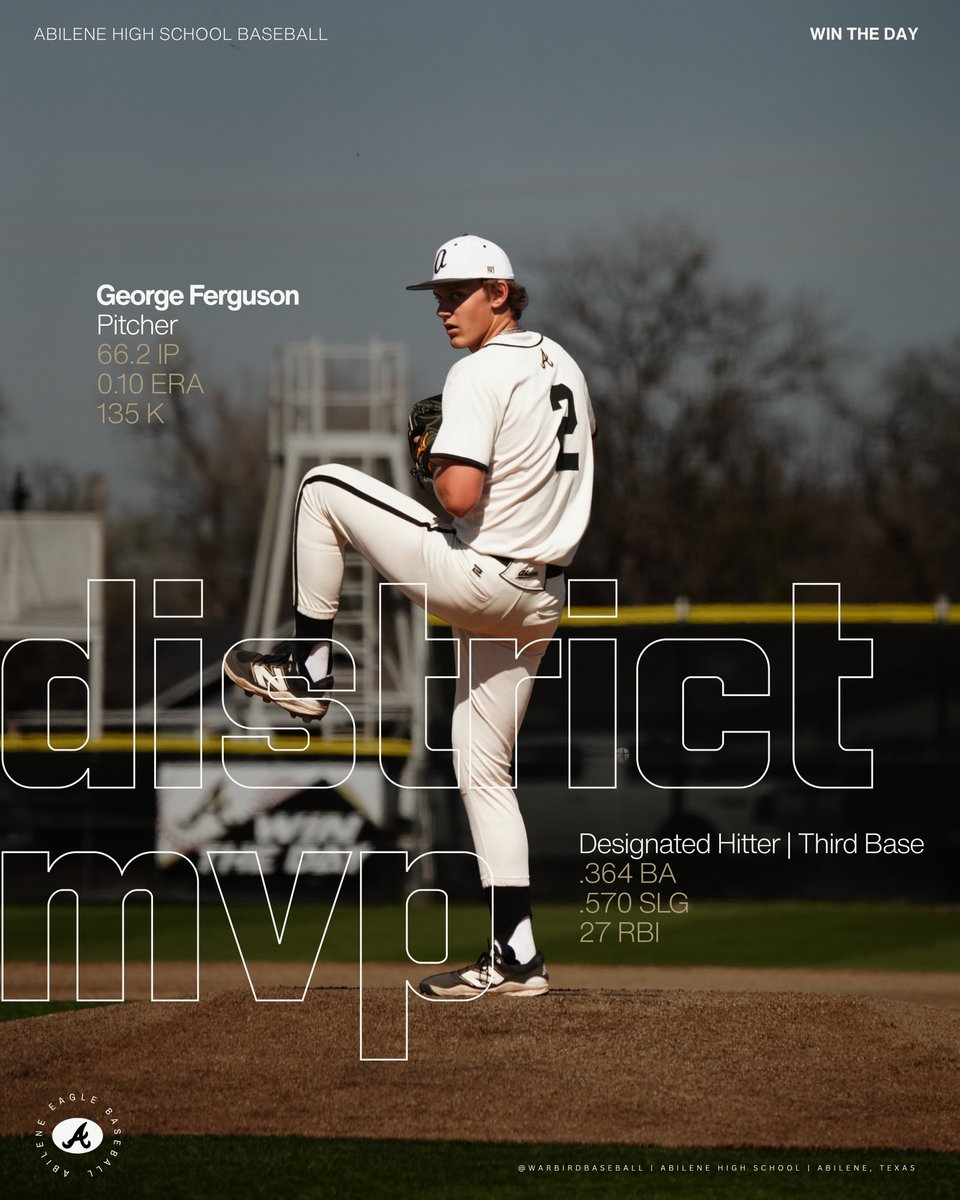 WarbirdBaseball's tweet photo. 2026 District 4-5A

Most Valuable Player

George Ferguson | P | 2

#WTD | #EagleBaseball⚾️ https://t.co/6ccDePxvZZ