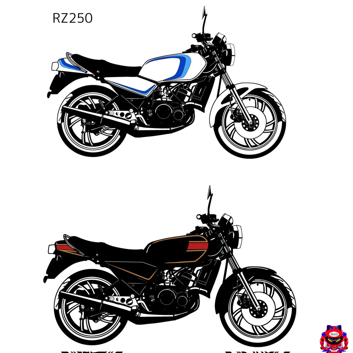 HamaYuki55's tweet photo. RZ250
白/黒
#YAMHA
#RZ250 https://t.co/toaKbLQTR7
