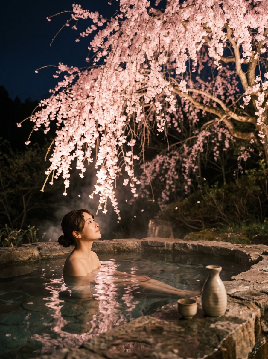 Kenta_JFVL's tweet photo. AIという名の写真家は素晴らしい。
AI-generated Sakura Onsen Scene.
#AIart #AIGenerated #AestheticJapan #Sakura #Onsen
#JapanVibes #CherryBlossom #SpringInJapan #Sake #夜桜 #温泉 https://t.co/YvWciUXU9X