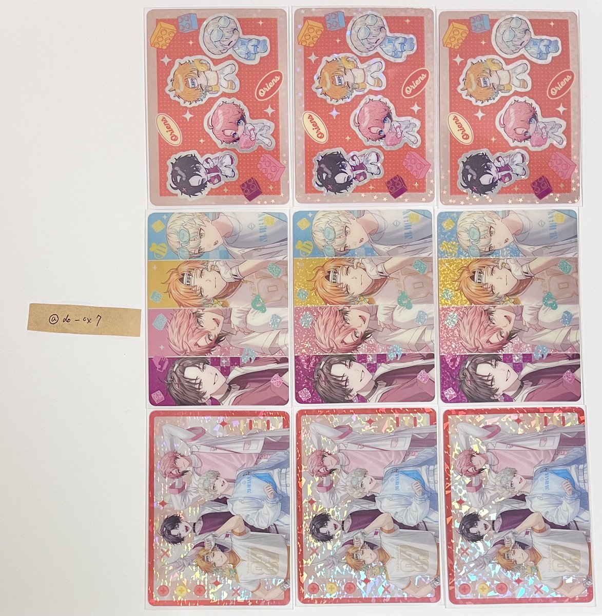 do_cx7's tweet photo. 〖譲渡/買取〗
にじさんじ Oriens 3rd ランダムコレクションカード ぎゃうるふ ランダムチェキ風カード 特典 カード

譲→画像
求→定価+送料(3枚目は300円/枚)

画像1.2枚目数字は所持数、無記載は各1
画像1.2のレアは集合>単体を2枚以上お迎え必須
✧リトリン必読
お気軽にお声掛けください。 https://t.co/O16Xb9GJpy