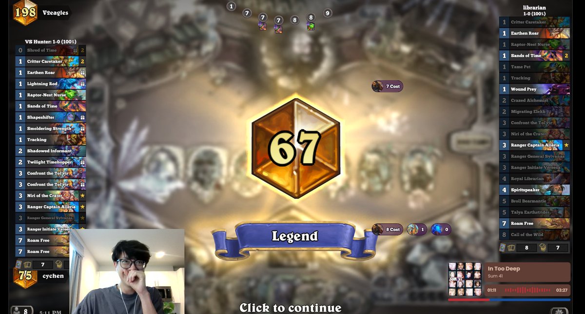 cychen9732's tweet photo. Hit Rank 67 live on stream with Companion Hunter! 
📊 27-16 (63% WR) 
🛠️ Tech: Renovator for Azshara Druid

Catch the next climb here
📺https://t.co/csJLmQTUs4

Deck Code 👇 AAECAR8KnaAEqYEHg4oHmacHmqcHm6cHxbEHg8AH5MQHof0HCqmfBOKJB6+SB+6fB8u2B7vAB97EB+DEB+PEB/nEBwAA

#Hearthstone https://t.co/Wgn3XxWnDM