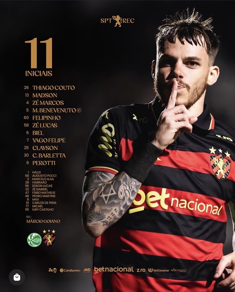 RicardoReporter's tweet photo. 🟥⬛️🦁| Escalações de @ECJuventude e @sportrecife , para partida válida pela 10ª rodada do @BrasileiraoB https://t.co/RsTgjPG7Hz