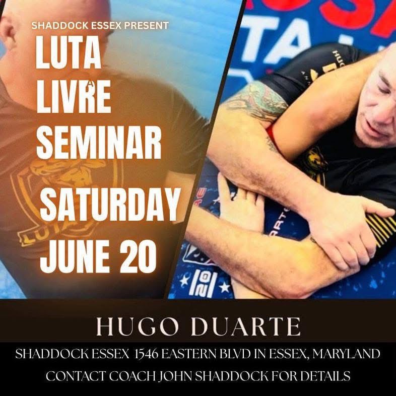 Shaddockmma's tweet photo. A great seminar.  Learn the art of Luta Livre.  Sat June 20th from 2-4:30 pm 
$100 https://t.co/jiE2BaS5av