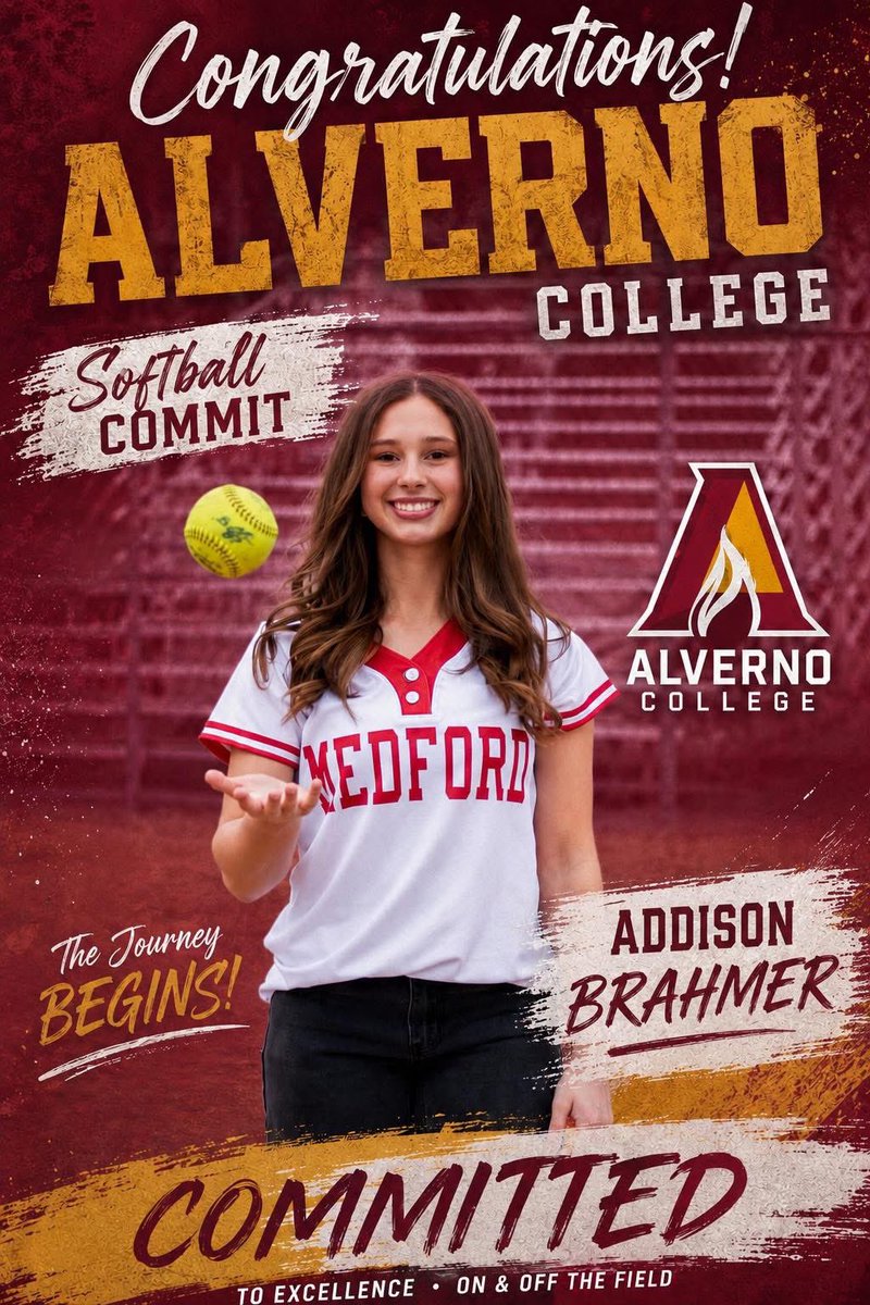 CW_Edge_08's tweet photo. Senior Spotlight! @AddisonBrahmer 

This one here might be little but she is fierce! 

The gingerbread man has nothing on her-fastest one to first base by far! 

She will be continuing her academic and softball career with Alverno College. 

Congratulations Addison! https://t.co/ECou50vu6s