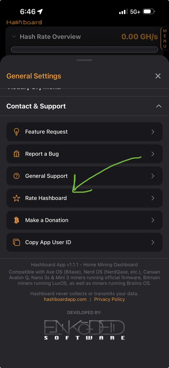 HashboardApp's tweet photo. Enjoying Hashboard? Appreciate that we give you the same base functionality of the other apps but without any miner limits, for free? 👀

Help us out by leaving a genuine review; there’s a button to do so on the bottom of the general settings page. https://t.co/2l7gl6btwi