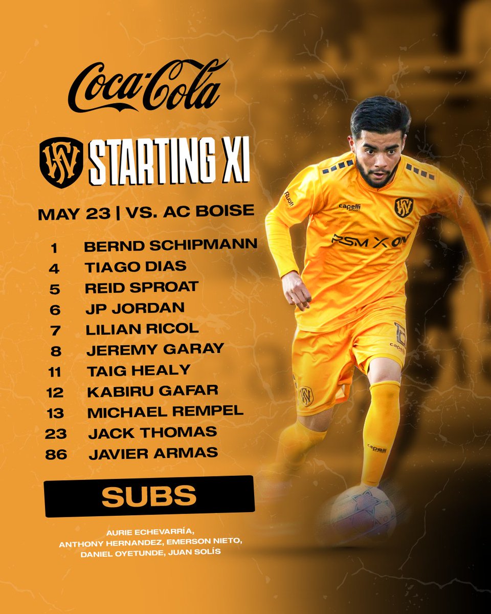 FortWayneFC's tweet photo. Starting XI for the Autumn Gold &amp; Black.
Big night in Boise.

Match preview: https://t.co/3J0X3LWOXr

@CokeCCBCC 

#fortwaynefc #uslleagueone #soccer https://t.co/KXPUxZ38mK