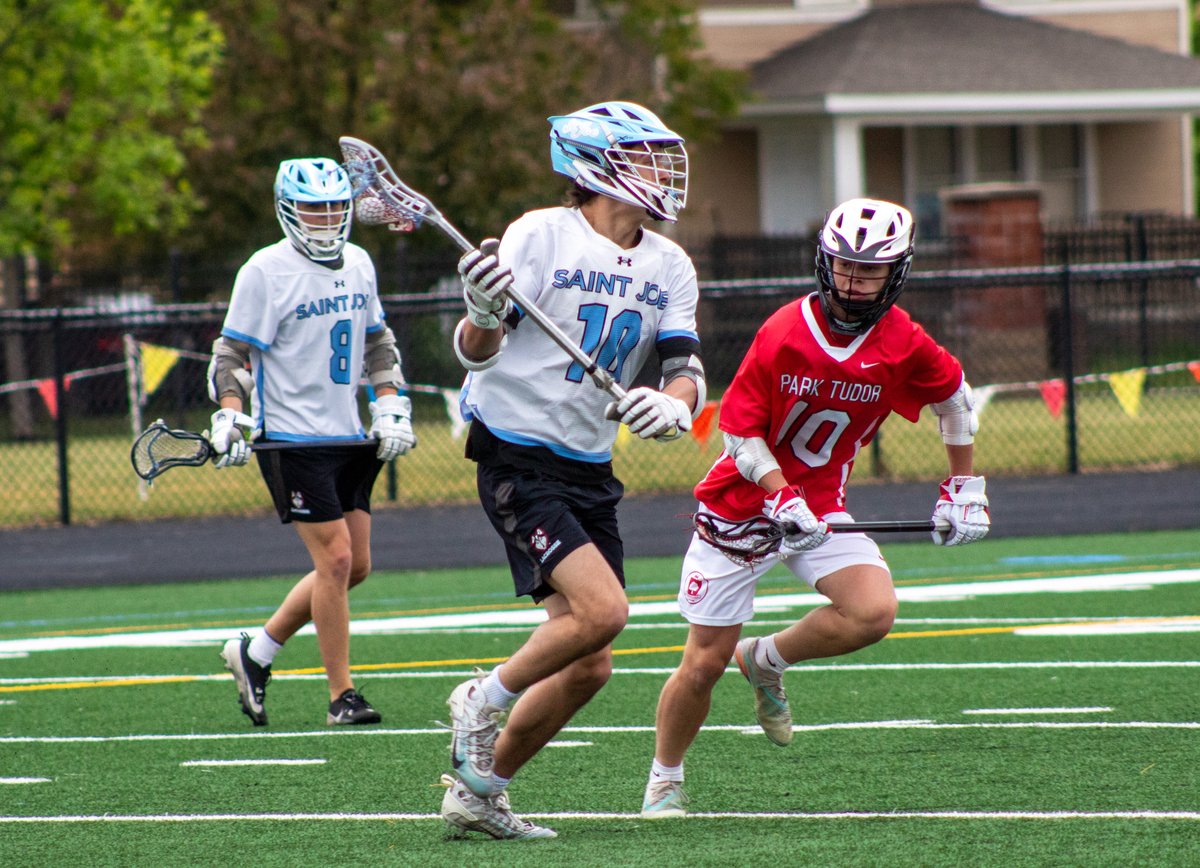 SJLax's tweet photo. Saint Joe breaks open a 3–3 game with eight unanswered goals to earn an 11–3 playoff win over Park Tudor. The Huskies are headed to the Final Four. #HuskyLax #FinalFour https://t.co/2ey8ajmtrM