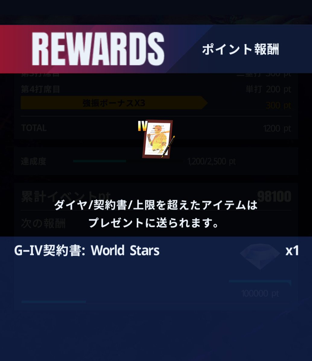 dresstarr's tweet photo. 突然のWorldStarsでしたが、累計はシュワーバーさんでした！
手持ちを継承します👍
ミート大幅UPしてますね✨
#メジャスピ
#メジャスピやってる人と繋がりたい
#WorldStars https://t.co/hLQThdLXnU