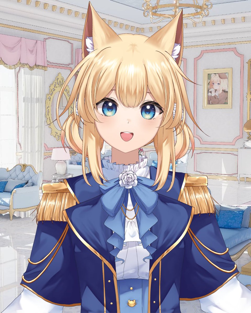 Homu_VT's tweet photo. VTuber vs. Pet 
🐈‍⬛💙 https://t.co/OOdifT09rk