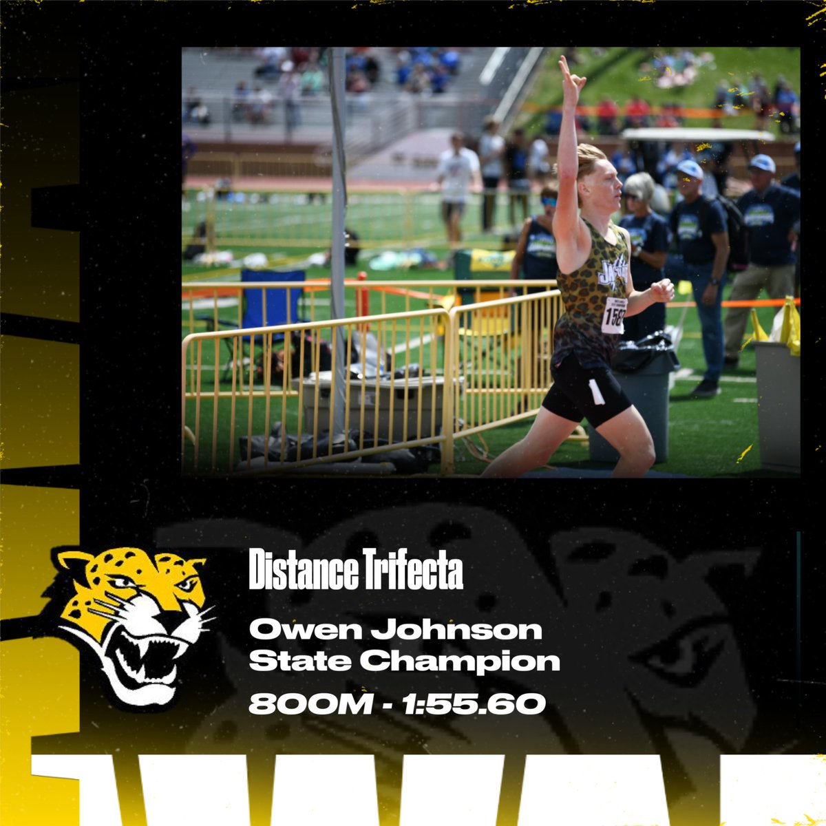 NCTrackandField's tweet photo. 🔥🔥🔥State Champion
Owen completes the Distance Trifecta winning the 800M in a time of 1:55.60 https://t.co/z4Vem5Lwpm