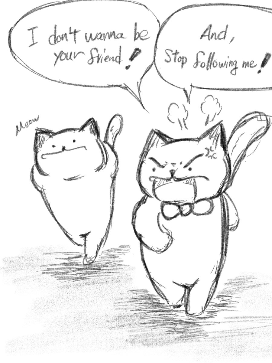 OregonStyle0110's tweet photo. "Following, Following, youuuuu meowwww ♪ " #illustration_daily #illustration #story #猫イラスト #イラスト好きな人と繋がりたい https://t.co/qvUdT3OOr0