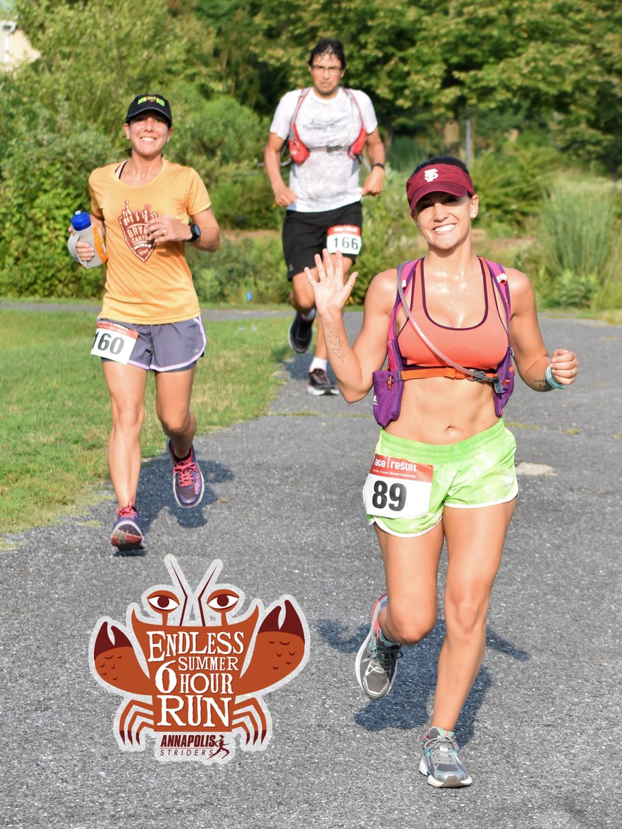 AnnapStriders's tweet photo. Just under two months until our Endless Summer 6-Hour Run, back at Quiet Waters Park in Annapolis! Please note that it's also a Sunday race this year, a switch necessitated by our location change. So please plan on joining us on Sunday, July 19th... (1/2) https://t.co/bONsZSVmyb