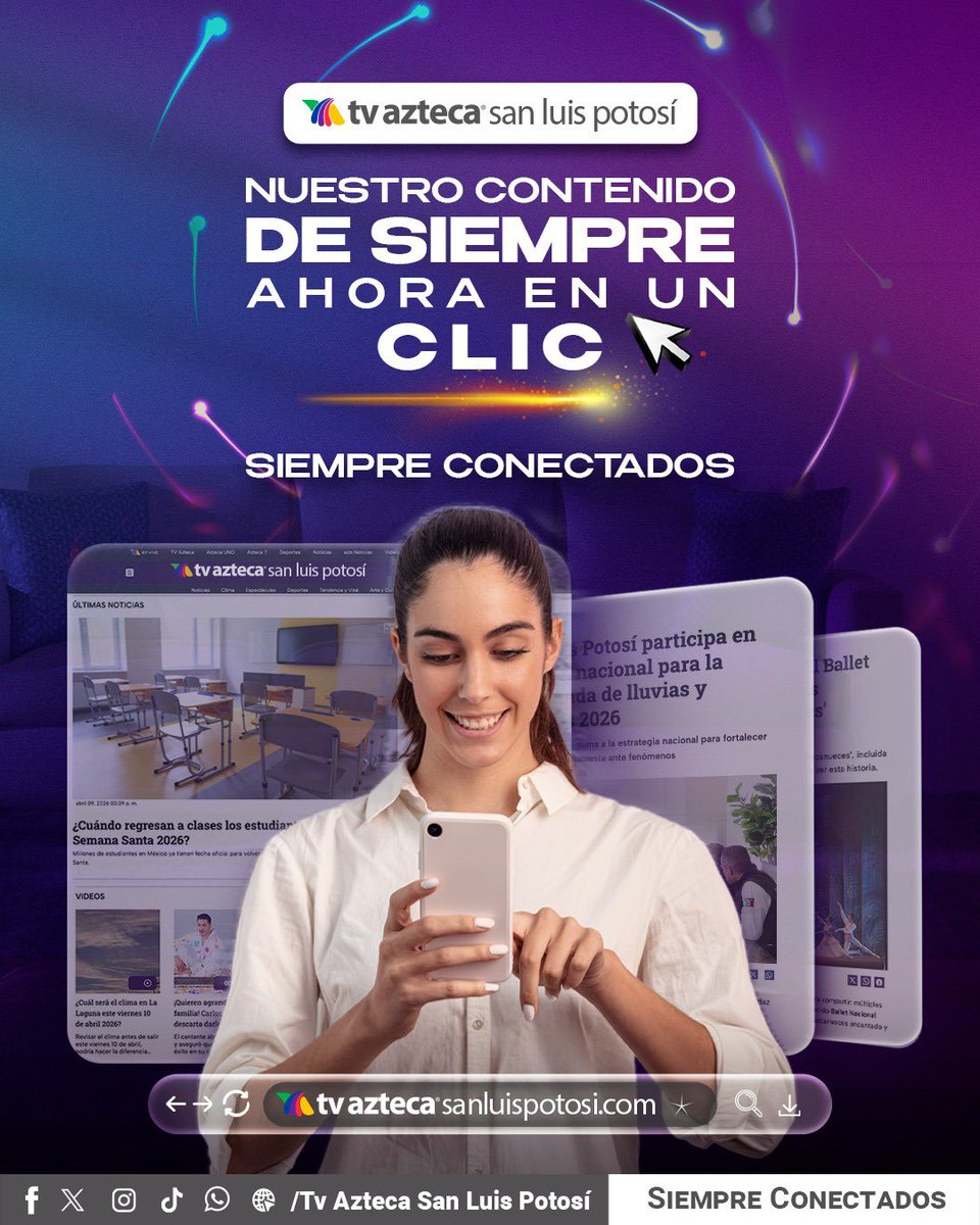LisetHern's tweet photo. ¡San luis potosí ya cuenta con nuevo portal!🌐
Entérate al momento de las noticias más importantes de la ciudad entrando a https://t.co/CPAgmEZhwM y mantente SIEMPRE CONECTADO. 📲 https://t.co/Jmrb6ZrJov