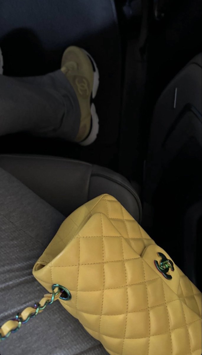 AriFehustle's tweet photo. &amp; i got the chanel sneakers to match 💛 https://t.co/5XUDllihY6