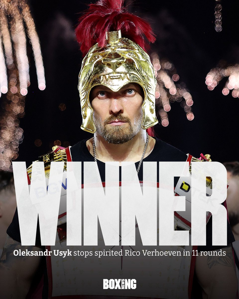 BoxingNewsED's tweet photo. 𝐔𝐬𝐲𝐤 𝐚𝐯𝐞𝐫𝐭𝐬 𝐕𝐞𝐫𝐡𝐨𝐞𝐯𝐞𝐧 𝐮𝐩𝐬𝐞𝐭 🚨

Oleksandr Usyk rallies to halt spirited underdog Rico Verhoeven in the 11th round in Giza.

The Ukrainian had to dig deep in a much tougher than expected fight with his kickboxing counterpart.

#UsykRico https://t.co/fIidicyyQd