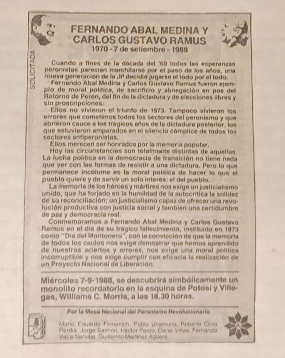 Carson_Marsh's tweet photo. "Clarín" - Miércoles 7 de septiembre de 1988 - Política - Página 8. https://t.co/9GpMKxJamc