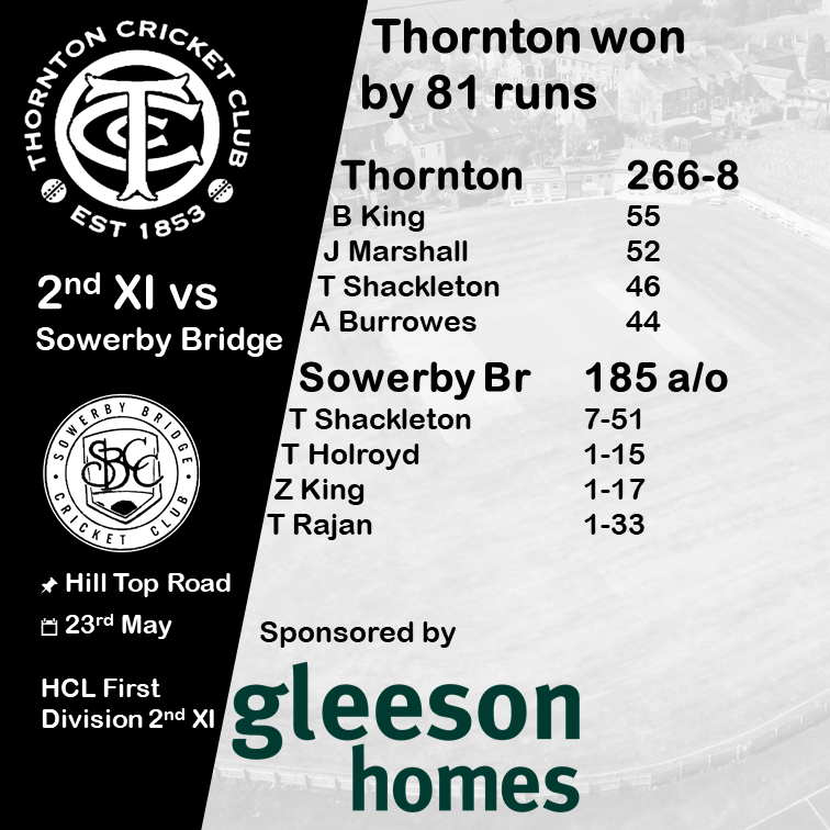 Thornton CC tweet media