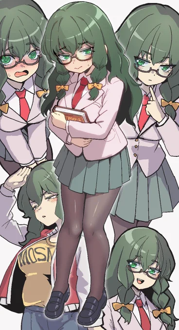 #めがね好き絵描きがメガネ好きのために眼鏡キャラを貼る義務 OC陰キャの読書ちゃん。