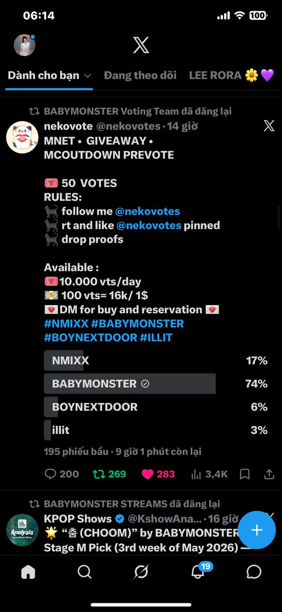 RoraOrchid's tweet photo. @nekovotes @BABYMONSTERVT #BABYMONSTER https://t.co/QNfqNvDUlX