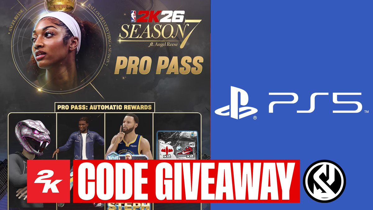 shuajota's tweet photo. 🎉 NBA 2K26 Season 7 Pro Pass Code for PS5 Giveaway 🎉 

How to Enter: 
1. Follow me 
2. Repost this post. 

Winner Announcement in 24h. Good luck! https://t.co/tJBrq3UGhA