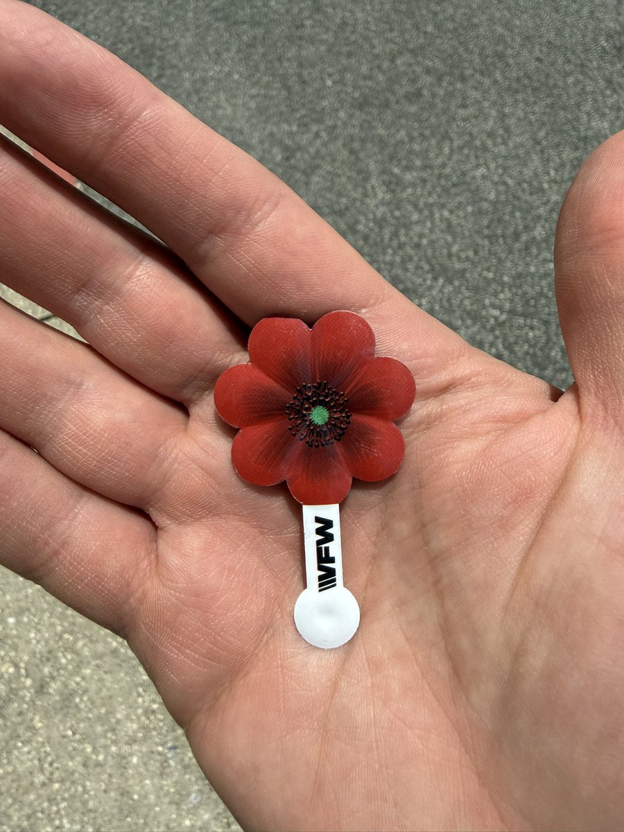 EODHappyCaptain's tweet photo. Got a metal poppy from the @VFWHQ today. 

Is this a new thing, or something my local VFW is doing?

I preferred the fabric ones. https://t.co/jys2YTCHie