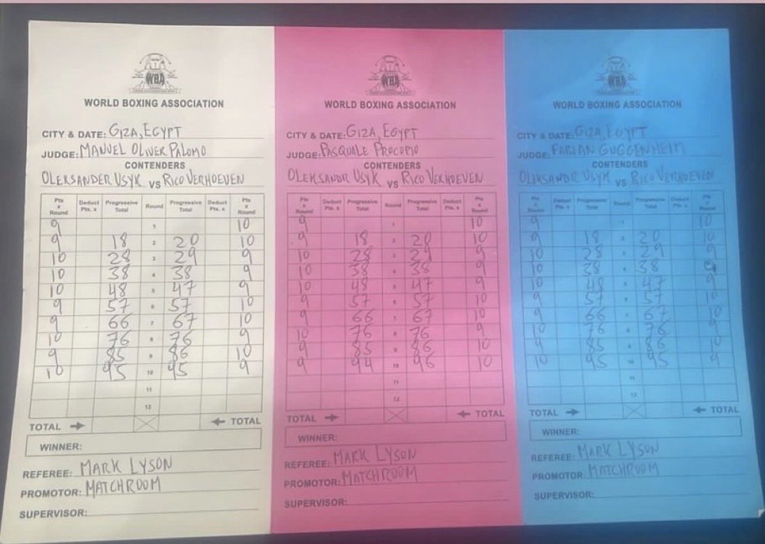 HarryWright19OT's tweet photo. @aaronbronsteter Scorecards going into RD12 would’ve been 

105-103 Usyk
104-104
105-103 Usyk

So rigged https://t.co/WgNOBAqhWY