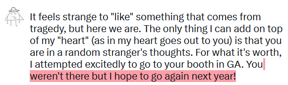 DetectTriangle's tweet photo. @zoethorogood It feels strange to "like" something that comes from tragedy, but here we are. The only thing I can add on top of my "heart" (as in my heart goes out to you) is that you are in a random stranger's thoughts. For what it's worth, I attempted excitedly to .... see pic... https://t.co/jH7FlV3cZV