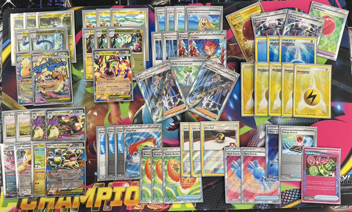 elodiepeyton's tweet photo. 2nd at the Cup w/ Mega Dragonite!

finally hit the autoloss in finals, lol -- congrats to @NateDungeyPTCG, incredible player :)

the most fun deck ive ever played and it's WAY better than you think. deck beats every meta relevant matchup except zam. SKY TRANSPORT ‼️ https://t.co/bdJ5uk0ZEz
