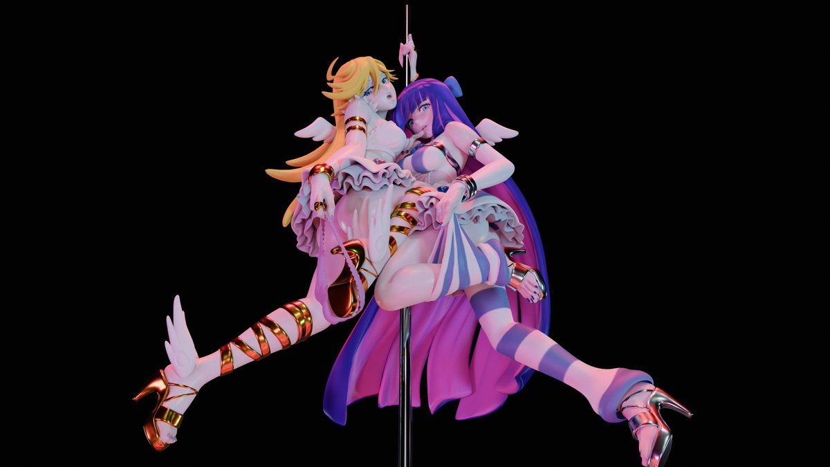 Spacelizard1689's tweet photo. Panty &amp; Stocking, Ready to print and color  #3dprints #pantyandstocking #stocking #panty #animegirls #PantyAnarchy #stockinganarchy #Waifu https://t.co/ez86z2Ar2i