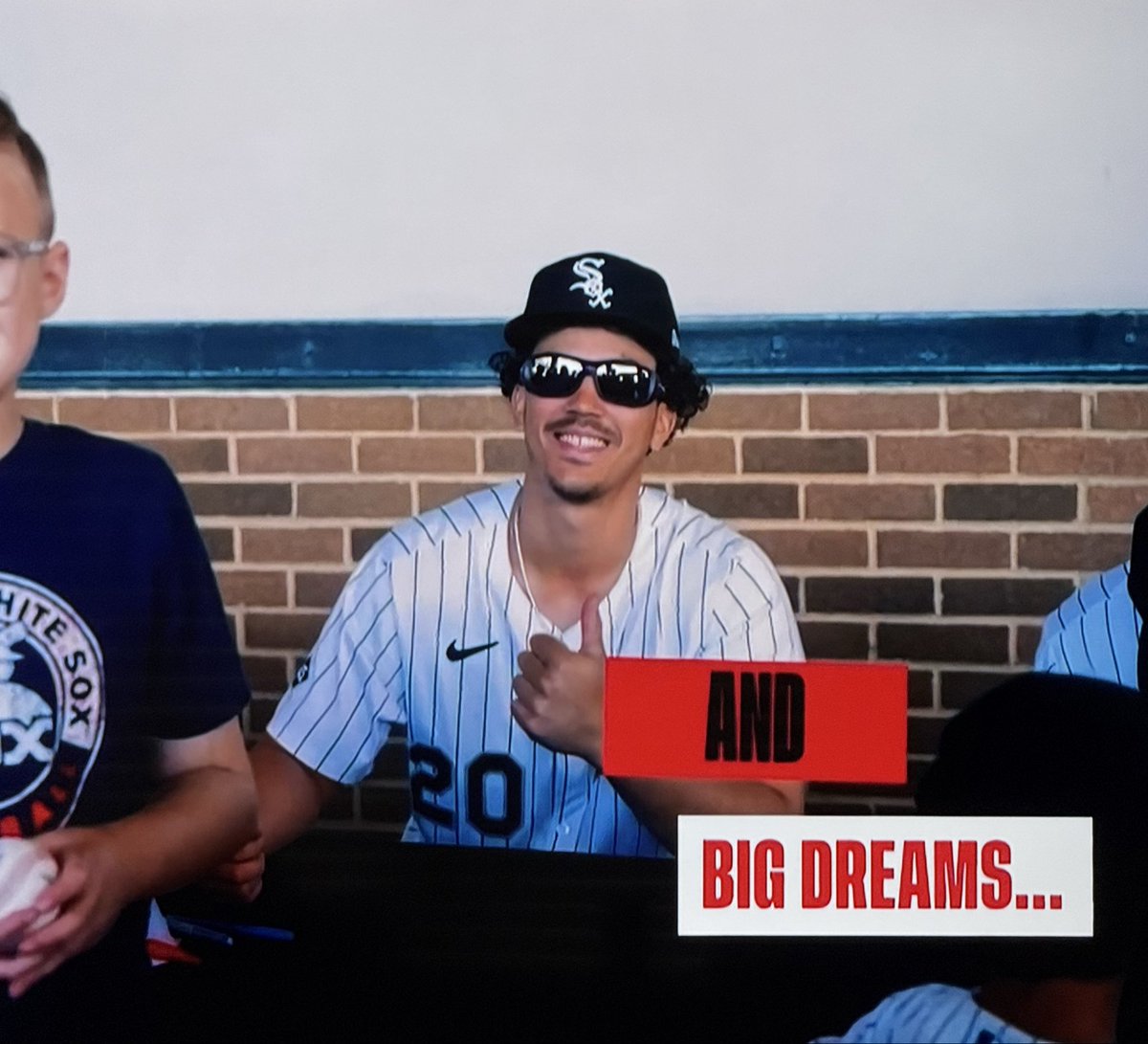 Johns_Fire's tweet photo. @scottmerkin The very next commercial break showed a Sox promo with Vargas wearing sunglasses. Oh the irony. https://t.co/rxMgVRImH9