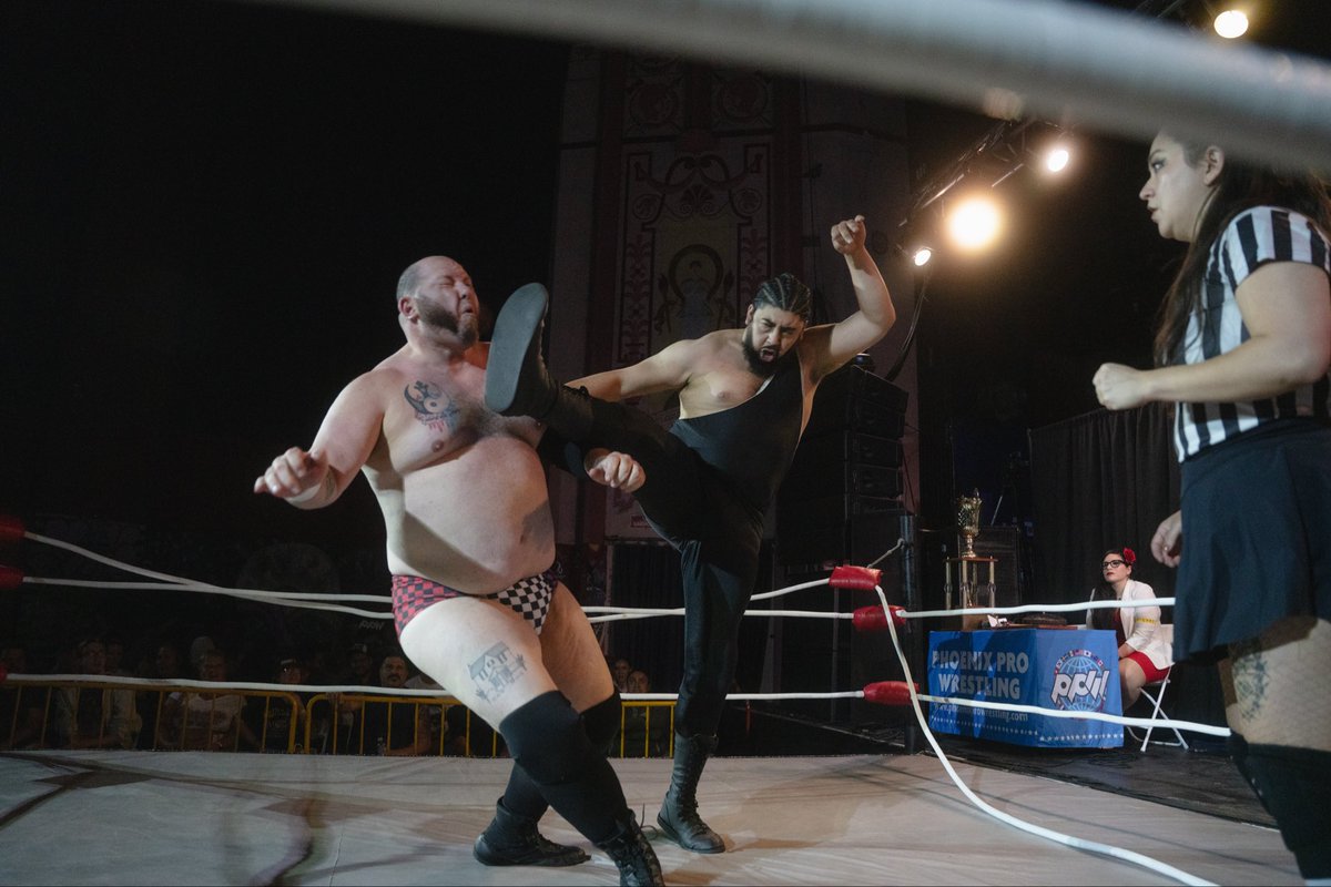 PPWPetaluma's tweet photo. In a first-ever match up last Friday between 2 of the best big men in @PPWPetaluma that was actually too powerful for the ring to stay in tact 2026 Kyle Cup Winner Big Sal took down former PPW World Champion @FrostExperience 

🎟️ Get your tickets today for our next show 7/17! https://t.co/8ZV4bqvJjT