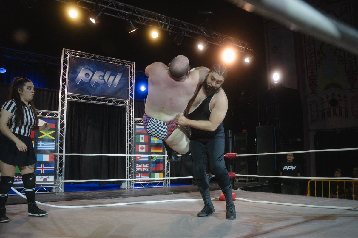 PPWPetaluma's tweet photo. In a first-ever match up last Friday between 2 of the best big men in @PPWPetaluma that was actually too powerful for the ring to stay in tact 2026 Kyle Cup Winner Big Sal took down former PPW World Champion @FrostExperience 

🎟️ Get your tickets today for our next show 7/17! https://t.co/8ZV4bqvJjT