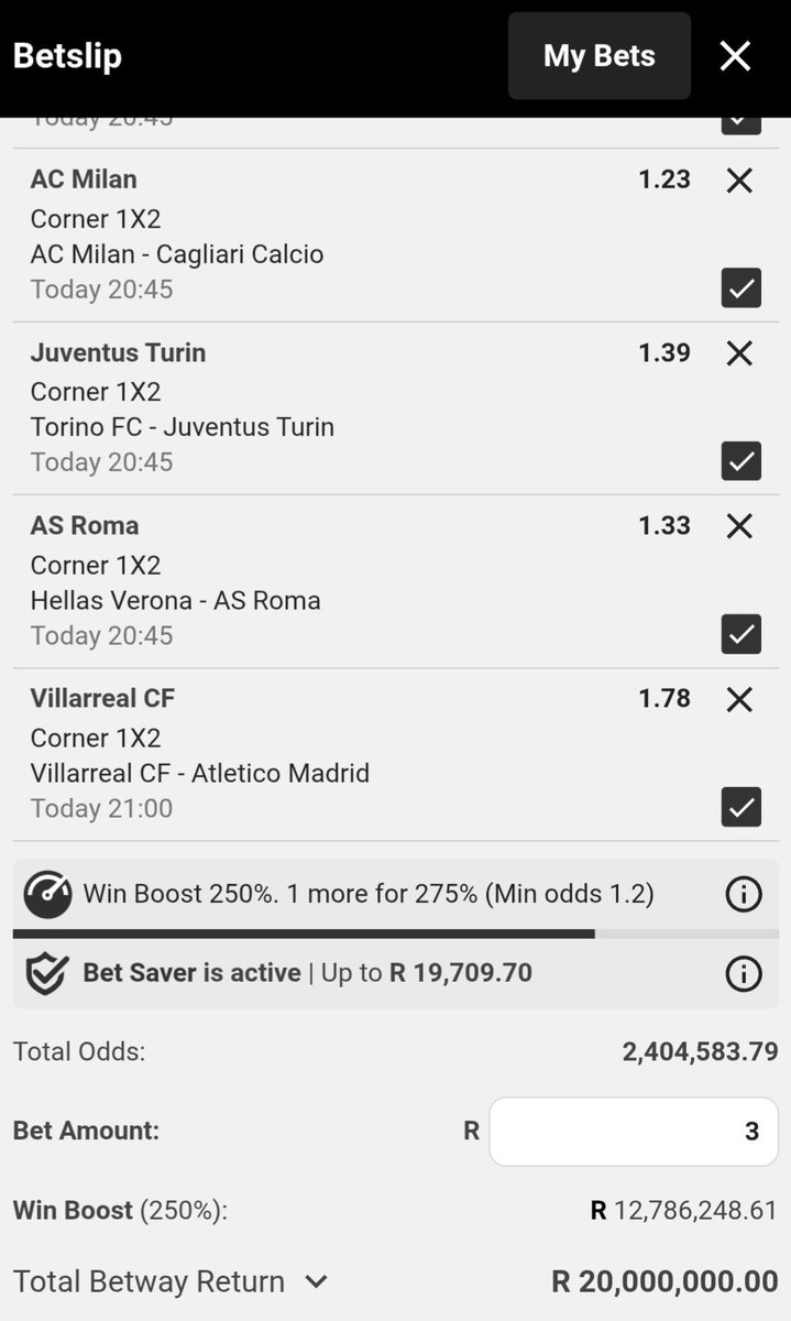 SihlanguDito's tweet photo. ⛳️🔥⛳️🔥⛳️🔥⛳️🔥⛳️🔥⛳️🔥⛳️🔥
🔥Mixed Corners Selections Formula
✨️Season Finale: R20 000 000 💥🍏🙏
🎟Betway Booking Codes ⤵️ 

⛳️Full-time Corners Home/Away Win
🎟 BW5814D4FA
🎟 BW5814D715
🎟 BW5814D92A
🎟 BW5814DB7C

⛳️Full-time Corners Over 7.5 & 8.5
🎟 BW58148D0C
🎟 BW58148EED

⛳️Full-time Corners Under 10.5
🎟 BW5814A24E
🎟 BW58149DC6

⛳️Full-time Corners Over 9.5
⛳️Full-time Corners Under 11.5
🎟 BW5814A670
🎟 BW5814B069