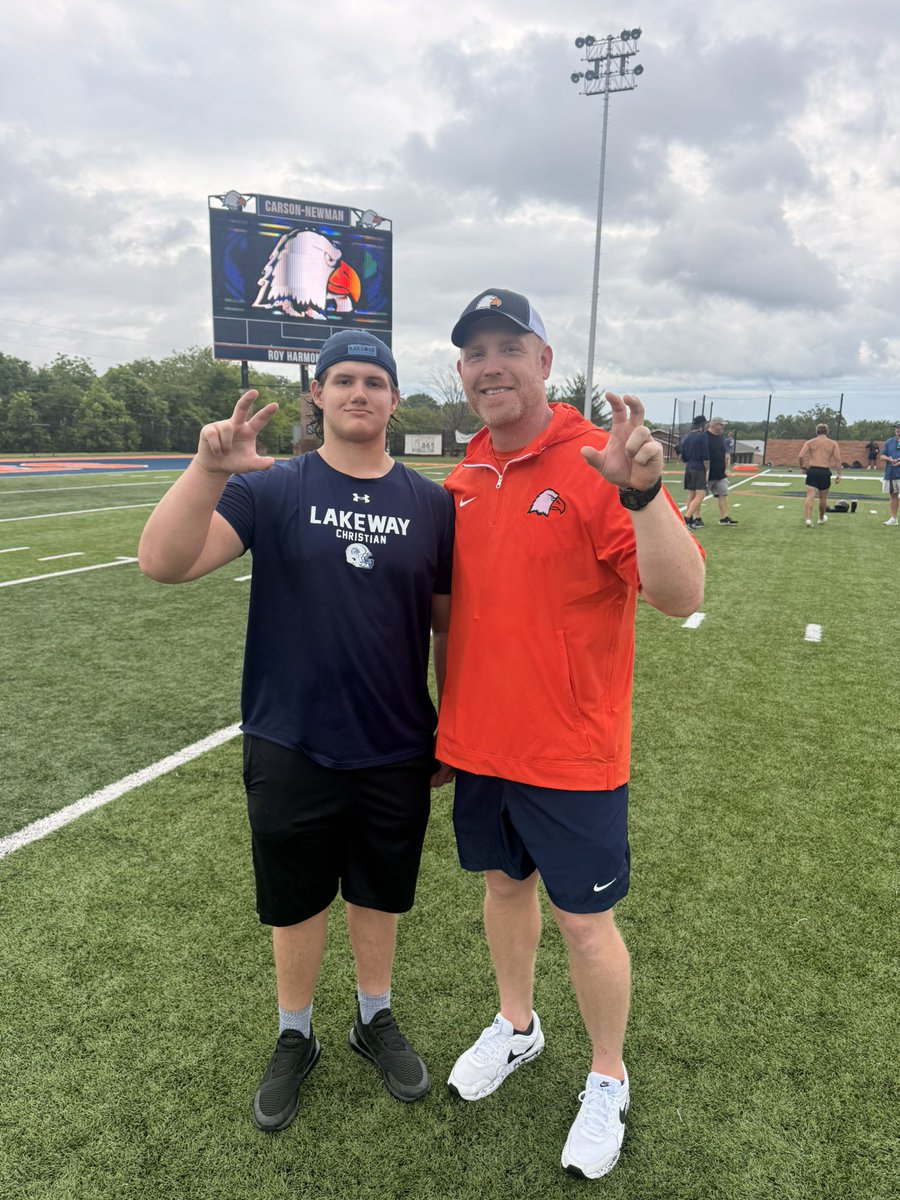 AustinU08's tweet photo. Had a great day at @cnfootball Prospect Camp today! Thank you @CoachKChism for the great coaching, I loved the atmosphere and attitude of all the coaches, thanks for the great work today!

@Coach_Almond @LCACoachSellers @CoachDShreve @PrepRedzoneTN @LCALions_sports @CSmithScout https://t.co/dxQ5MslByE