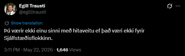 Arnar Arinbjarnarson tweet media