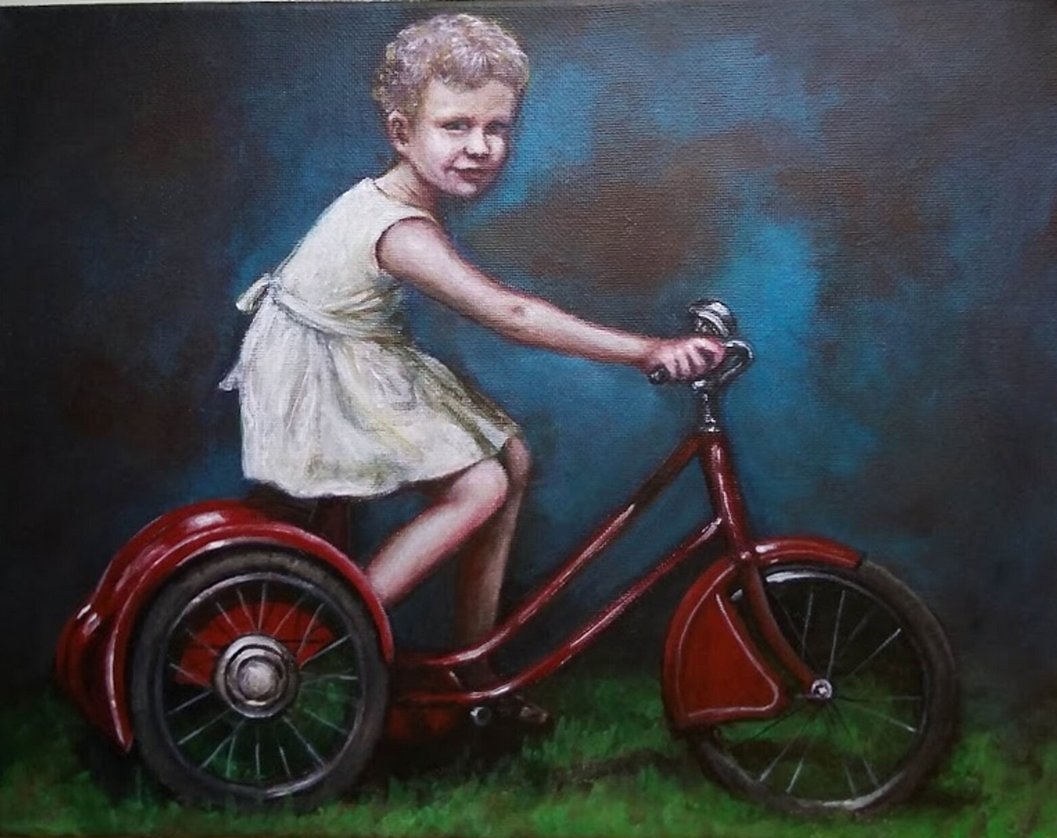 JulieKSchuler's tweet photo. Girl on a Red Tricycle
original painting

https://t.co/qsfcP3Y0Bs

#painting #tricycle #toy #child #originalart https://t.co/fTmZ5w7i74