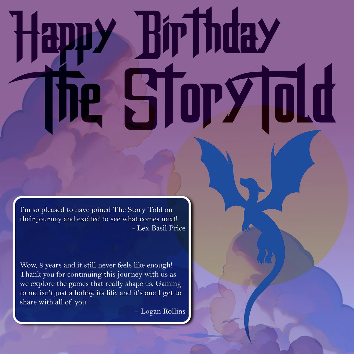 StoryToldPod's tweet photo. Hbd to usssss …. And mannnyyyy more <3 thank you listeners for your continued support :) https://t.co/zhhRB718fT