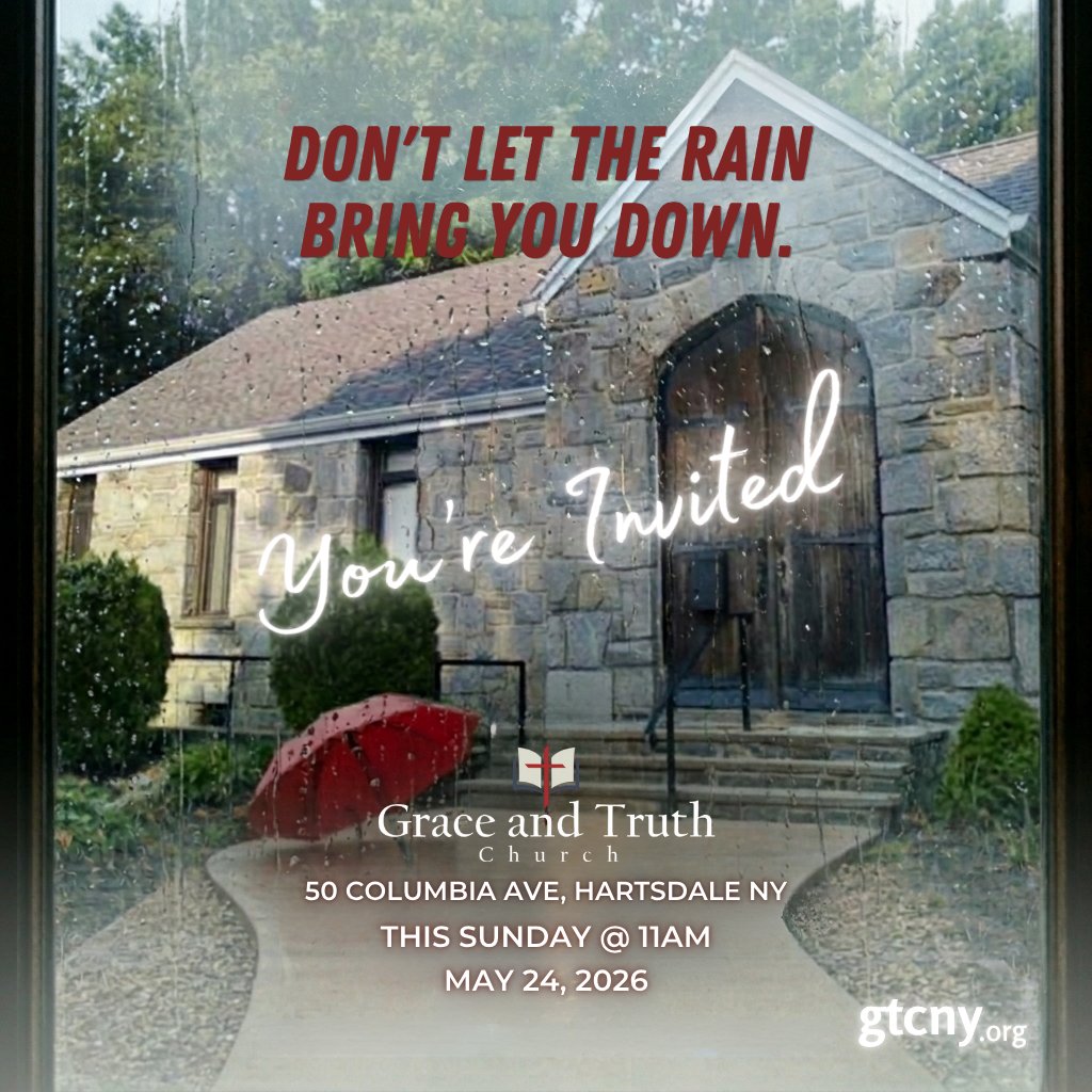 GnTChurch's tweet photo. Life can sometimes feel a bit grey, but there is always a reason to find hope and joy.
His name is Jesus! Come Worship with us.
Service Details:
🗓️ When: Sunday, May 24, 2026
🕚 Time: 11:00 AM
📍 Where: Grace and Truth Church | 50 Columbia Ave, Hartsdale, NY 10530
#HartsdaleNY https://t.co/zcSiOdtjwz