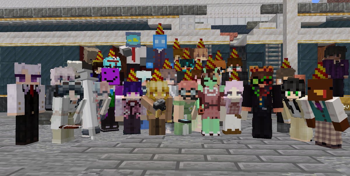 BluePrintUpdate's tweet photo. Blueprint staff boarded the final voyage of the Harpy Express! 

#Blueprintmc #MurderMystery #Minecraft https://t.co/iMbqv8HNLz
