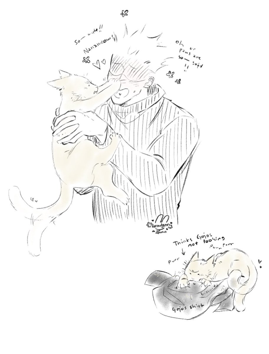Evil evil curse turned nanami into a cat and oh he suffered when getting over the effects
#gonana #jjk