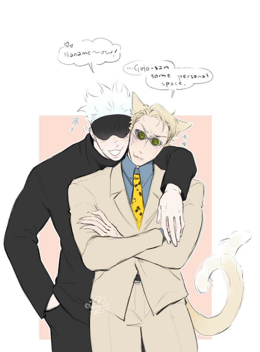 Evil evil curse turned nanami into a cat and oh he suffered when getting over the effects
#gonana #jjk