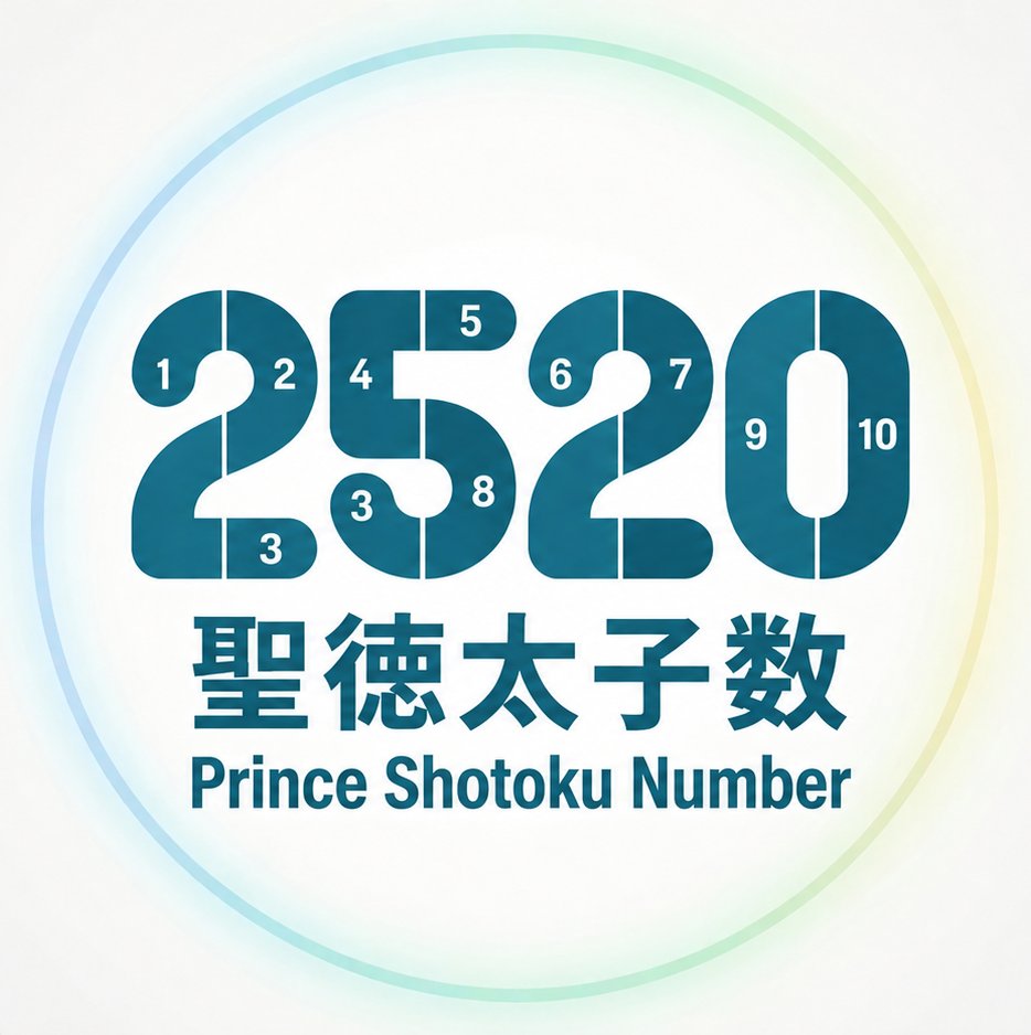 kuhalabo's tweet photo. 1から10までの「すべての数字」で割り切れる最小の数「2520」を独自に「聖徳太子数（Prince Shotoku Number）」と名付けました。なぜこの数字なのかをnoteにまとめています。
https://t.co/MKIrrhXNfn
#数学 #聖徳太子数 #2520 #PrinceShotokuNumber https://t.co/SQtYKNoayP