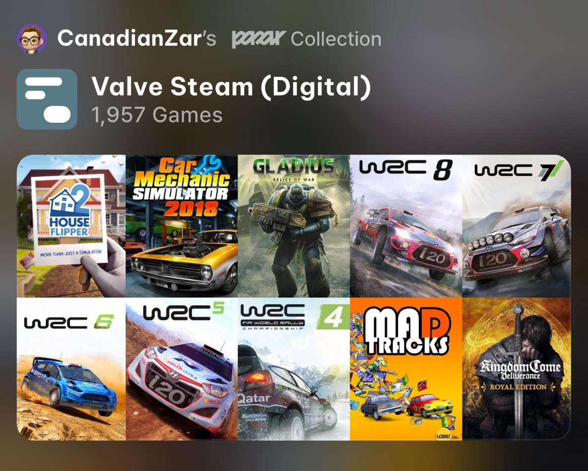 CanadianZar's tweet photo. @PANAXofficial is great for cataloguing your games! Physical or digital! 

#gaming #xbox #playstation #steam https://t.co/FJ3jjLlgqG