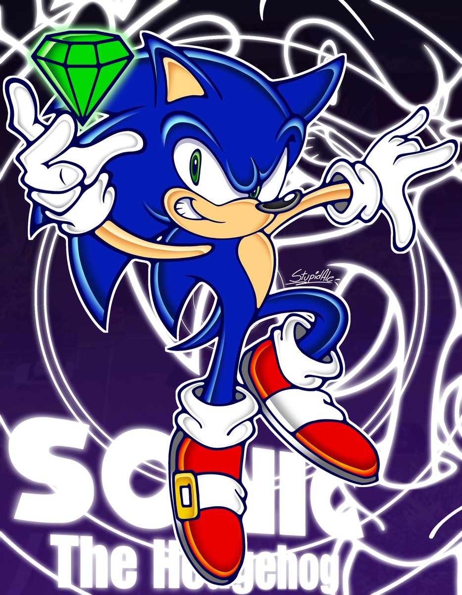 ImStupidAle's tweet photo. What do you mean? I redrew the same pose back in 2023 🤭 #SonicTheHedgehog #sonicfanart https://t.co/E8mKBZBABS