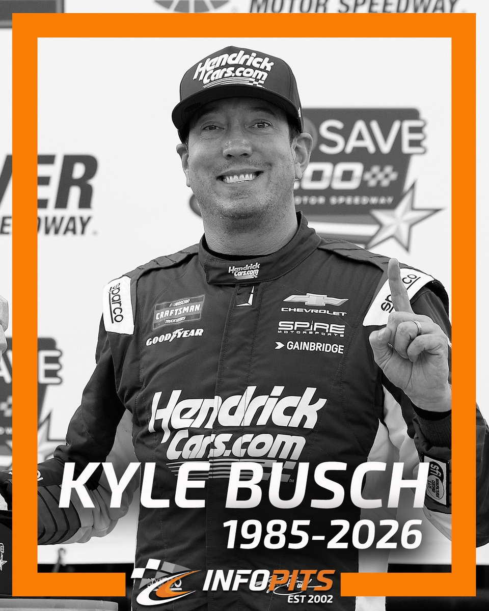 Infopits's tweet photo. #NASCAR compartió el comunicado emitido por la Familia Busch tras el informe médico sobre el fallecimiento de Kyle Busch. #QEPD. https://t.co/9RTtoUOSpd