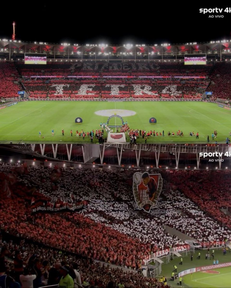 CentralDoBrega's tweet photo. o mosaico da torcida do Flamengo provocando o Palmeiras:

“primeiro Tetr4”

ai é fodakkkkkkkkkk

📸 Reprodução https://t.co/gilVcyXz86