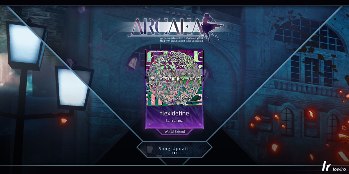 arcaea_en's tweet photo. Form trembles into static.
Breathe, and let noise fold into life.

"flexidefine" by Lamanya enters World Extend in v6.14.10 on 5/28.
#arcaea https://t.co/jkdfSRFOjs