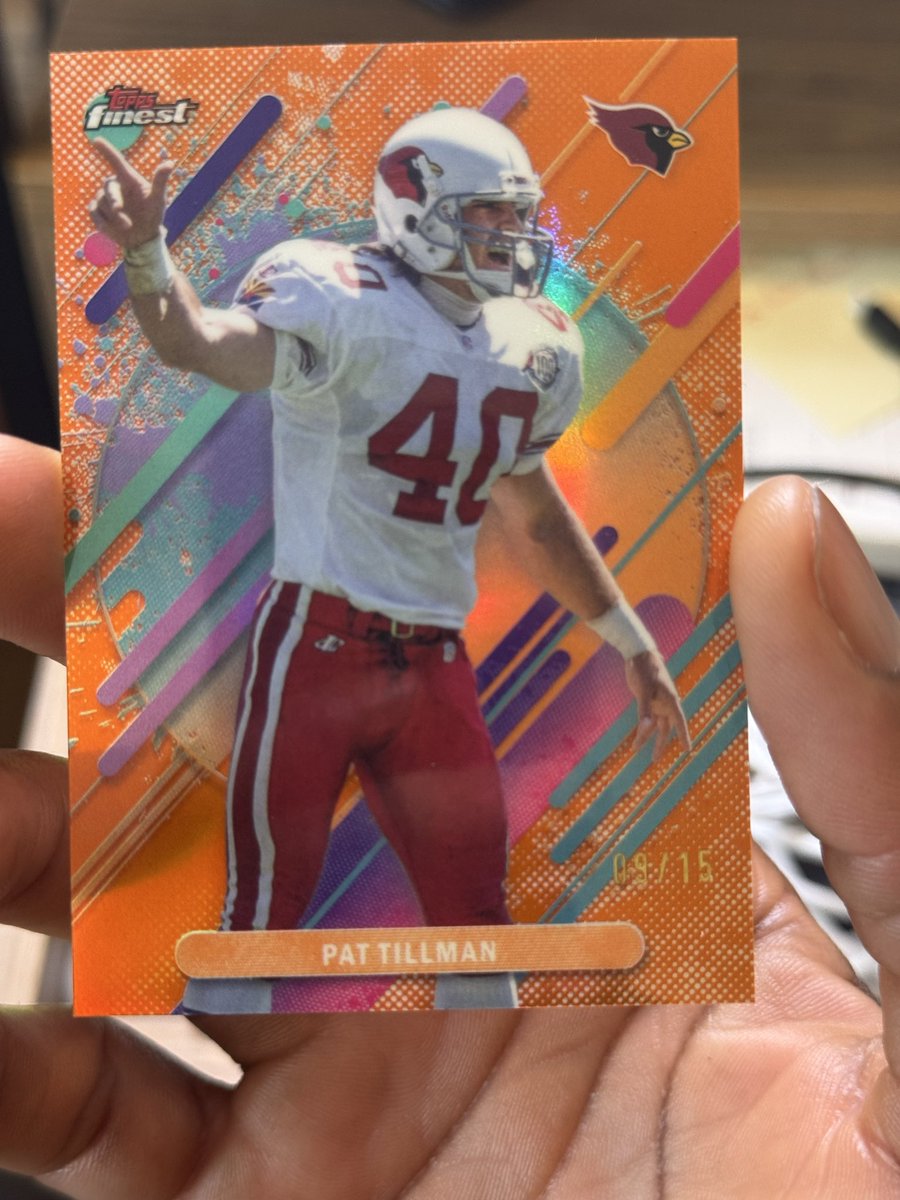 JeanMetellus's tweet photo. Pat Tillman /15 Rare - 2025 Topps Finest https://t.co/3eTRuFplqW