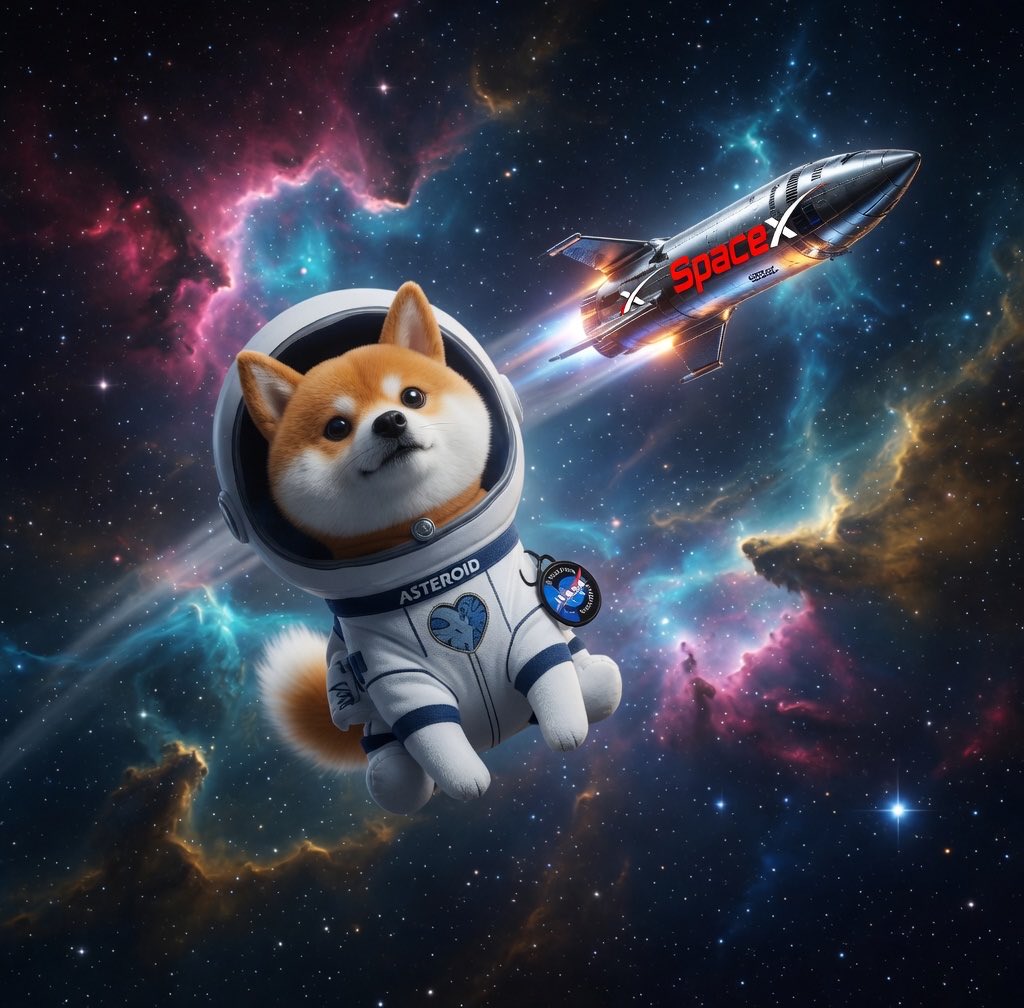 Red_Stapler0's tweet photo. @elonmusk @KonstantinKisin @elonmusk do you think we will be able to send an Asteroid Shiba dog into Space one day as SpaceX’s first mascot? https://t.co/fFeKGoRUgn